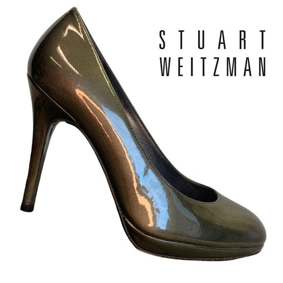 STUART Weitzman Patent Leather Pumps green Sz 6 - Picture 11 of 11